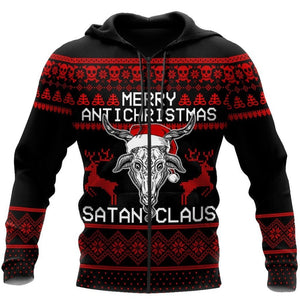 Merry Antichristmas Satanclaus Hoody Christmas Sweater (3 Styles) XS-7XL