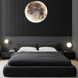 LED Minimalist Wall Luster 3D Moon Lamp (3 Colors) 24CM-100CM Bedroom Lighting Home Decoration Chandelier Living Hall fixture Lights Best Gift Shoppers 