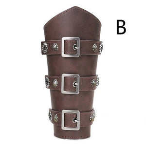 2PC Viking Medieval Leather Armor Gauntlets (4 Colors)