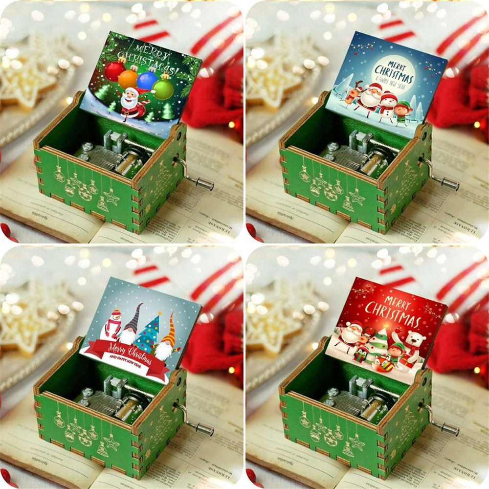 Limited Edition Merry Christmas - Engraved Music Boxes 17 Designs