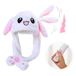 Light Up Bunny Rabbit Hat (Squeeze the Paw & Ears Stand Up) 3 Colors