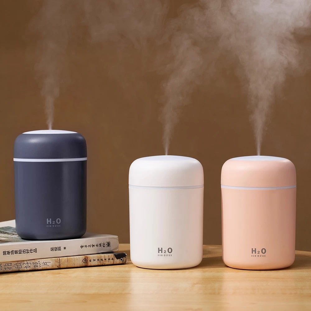 Portable Oil Diffuser Humidifier LED Color Changing (3 Colors) USB Powered