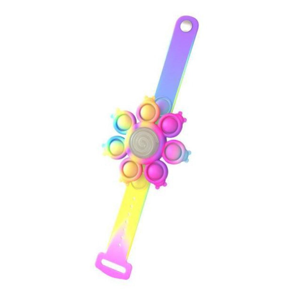 Push Bubble LED Spinner Bracelet Pop Fidget Toy Stress Reliver (3 Designs)