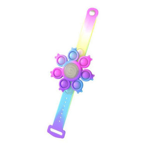 Push Bubble LED Spinner Bracelet Pop Fidget Toy Stress Reliver (3 Designs)