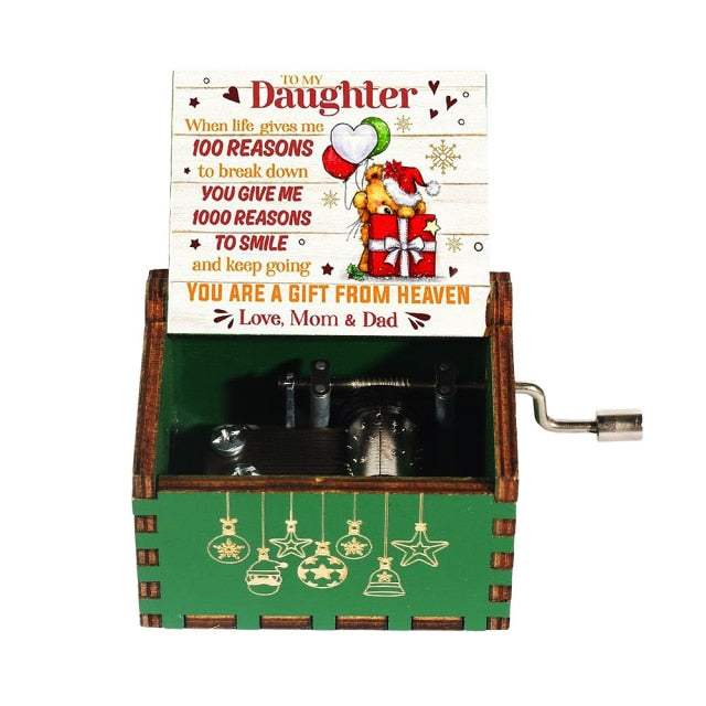 Limited Edition Merry Christmas - Engraved Music Boxes 17 Designs