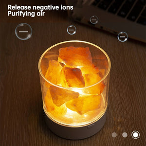 Rechargeable Crystal Light Natural Himalayan Salt Lamp Led Lamp Air Purifier Mood Creator Indoor Warm Light Table Lamp Bedroom Lava Lamp Best Gift Shoppers