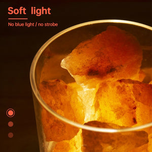 Rechargeable Crystal Light Natural Himalayan Salt Lamp Led Lamp Air Purifier Mood Creator Indoor Warm Light Table Lamp Bedroom Lava Lamp Best Gift Shoppers