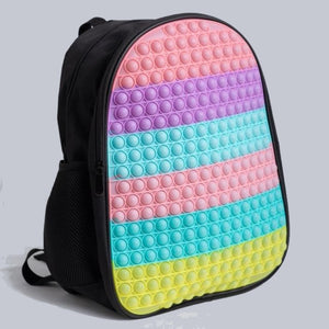 Push Bubble Back Pack Bag Pop Fidget Sensory Toy Stress Reliver (13 Designs) 16 Inch