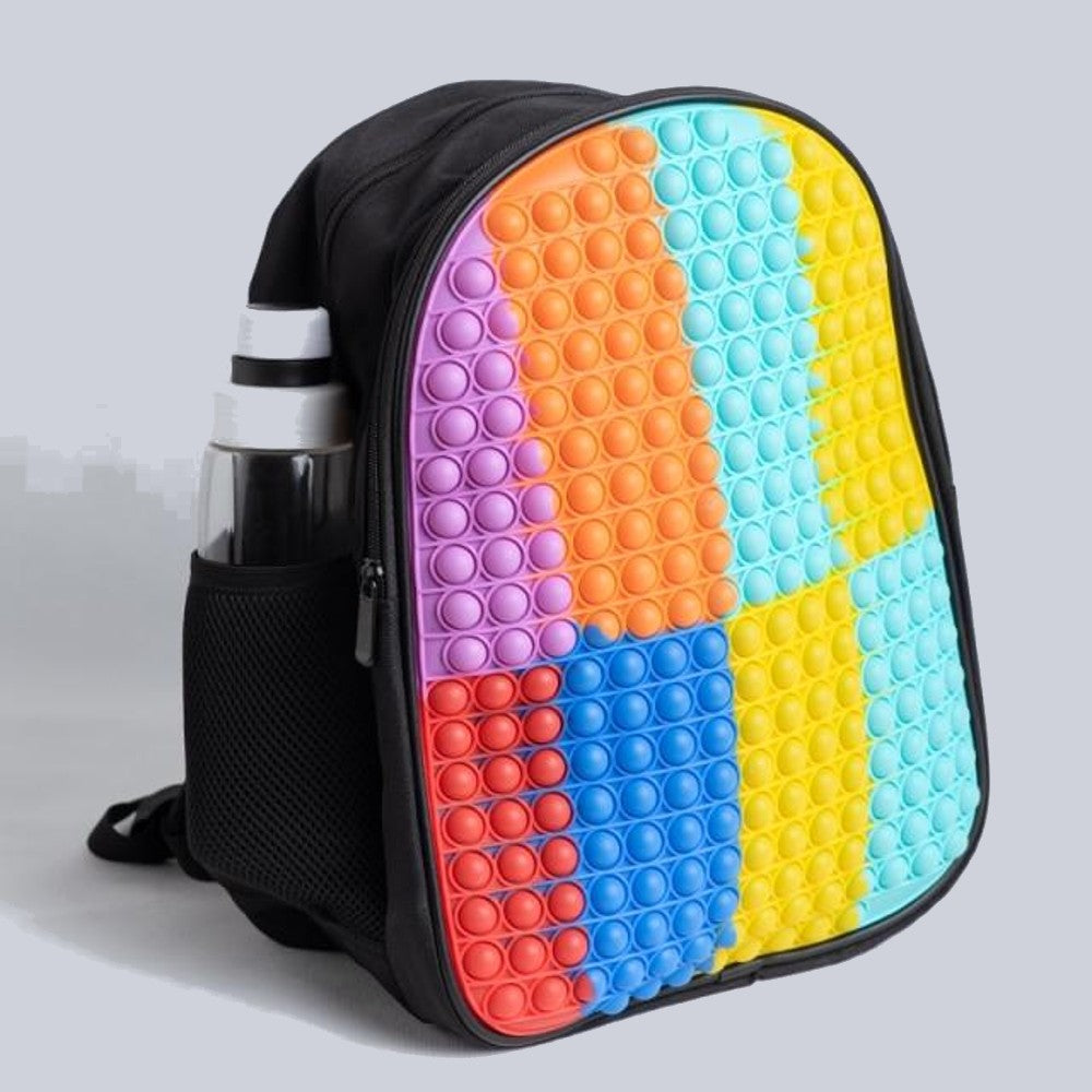Push Bubble Back Pack Bag Pop Fidget Sensory Toy Stress Reliver (13 Designs) 16 Inch
