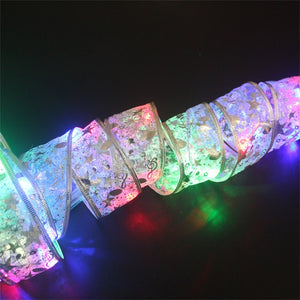 Christmas Tree Lace Garland With LED Lights (4 Colors) 5M