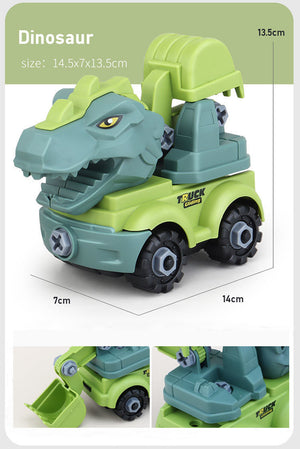 DIY Mini Dinosaur Construction Excavator Truck (4 Options)