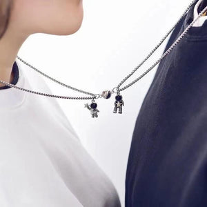 Astronaut Magnetic Heart Couple Necklace Set (4 Styles)