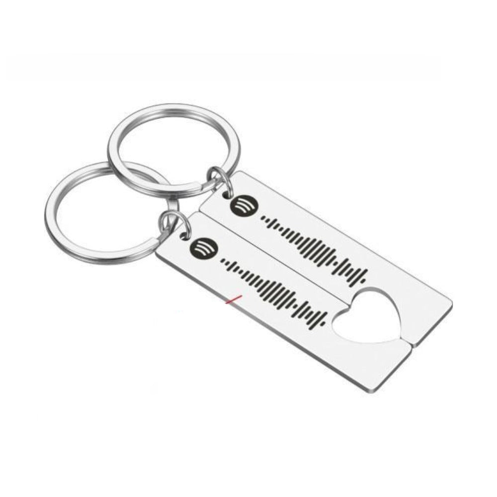 Custom Engrave Personalized Spotify Scan Keychain (3 Styles 4 Colors)