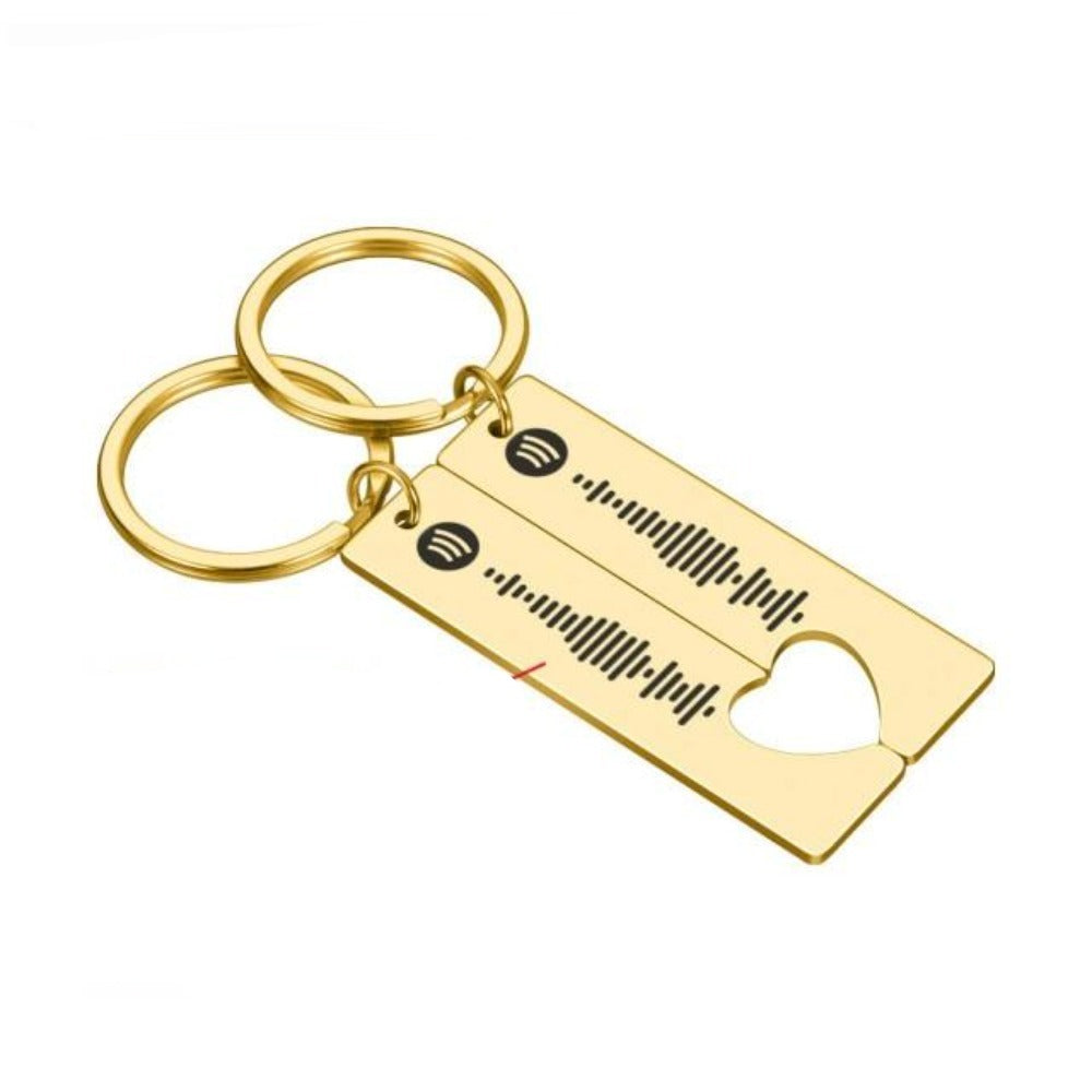 Custom Engrave Personalized Spotify Scan Keychain (3 Styles 4 Colors)