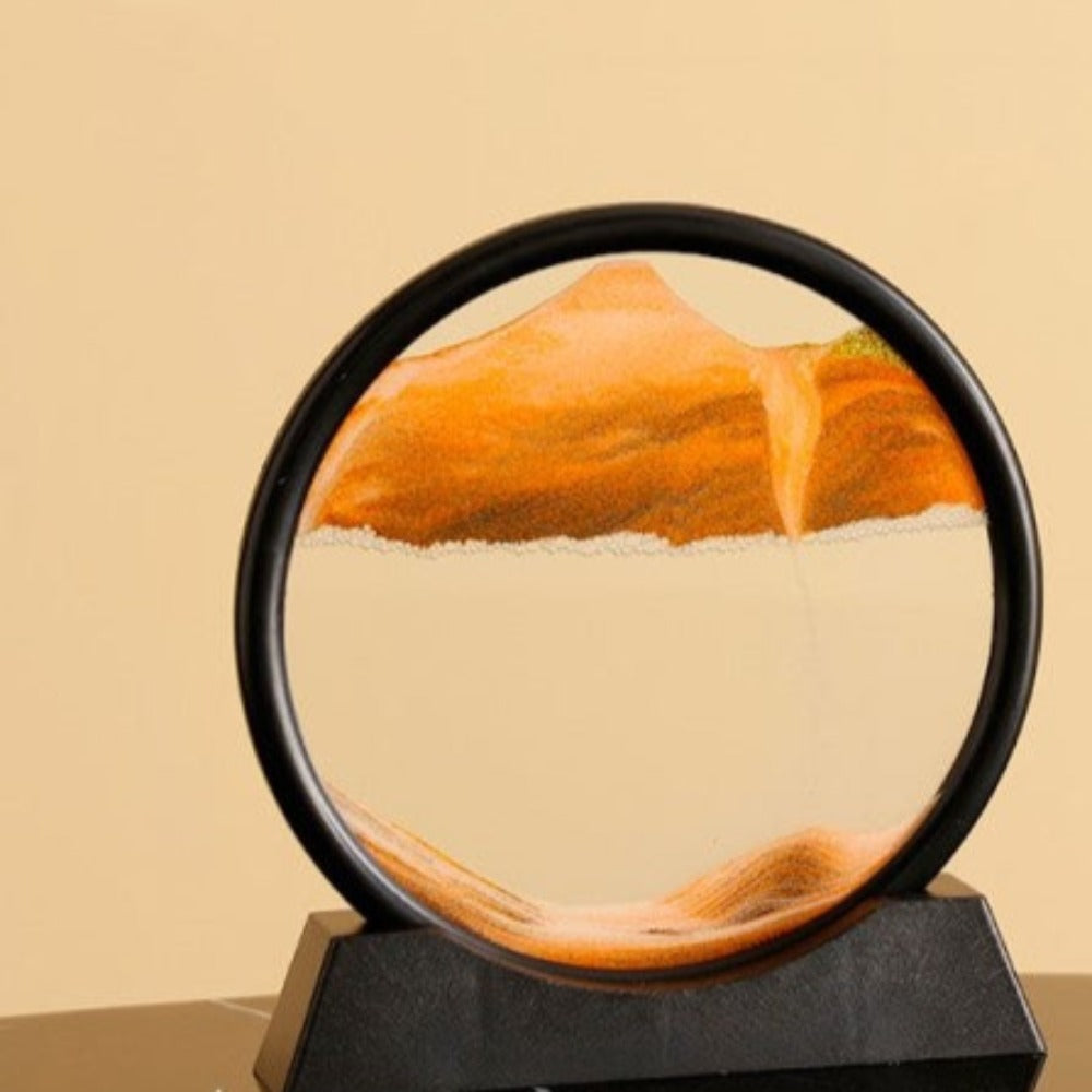 3D Flowing Sand Picture Home Decor Painting (21 Designs) 3 Styles Round Yellow Best Gift Shoppers Art Picture Glass Colorful Sandscape Gift Painting Home Decor