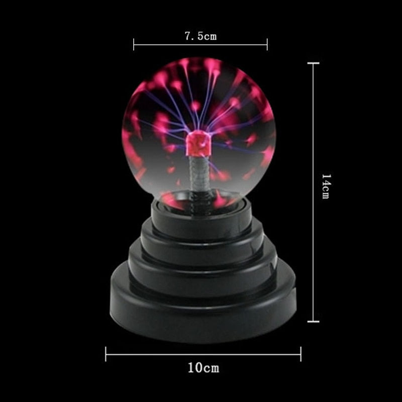 Glass Plasma Touch Lamp Night Light (USB Powered)