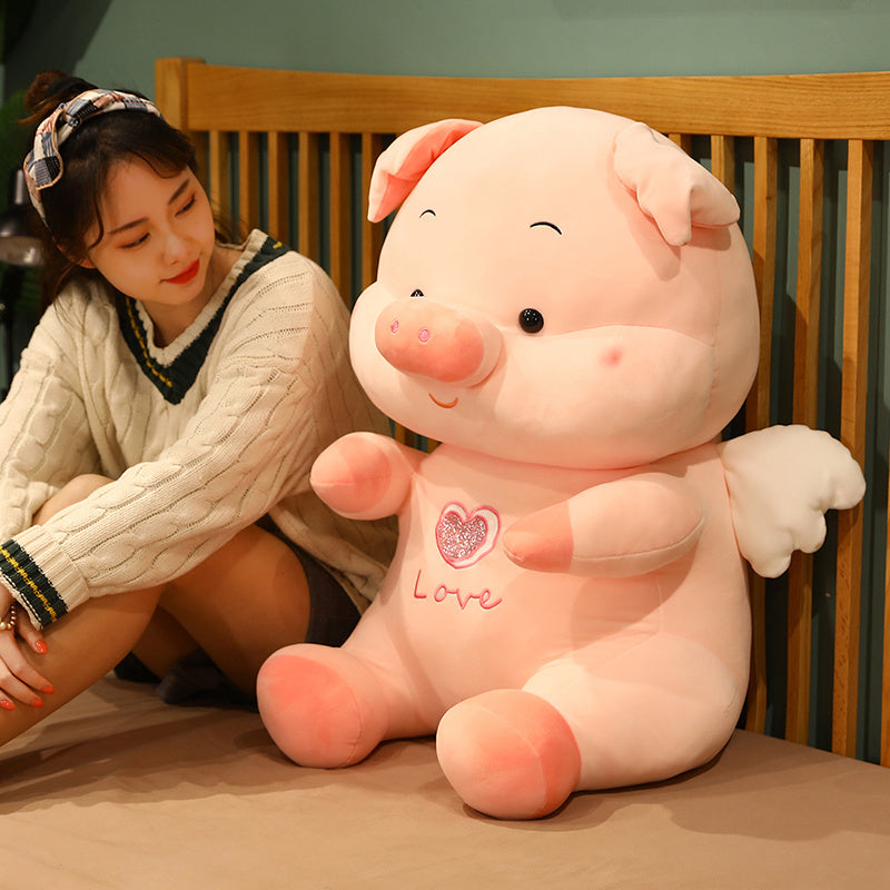 When Pigs Fly Piggy Pillow Plush 3D Stuffed Animal (2 Styles 3 Sizes)
