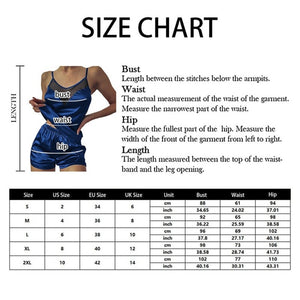 Satin Pajamas Cami Shorts Set Lingerie (24 Styles) S-3XL