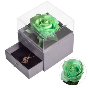 "I love You" Projection Heart Necklace Bubble Rose Jewelry Box (30 Options)