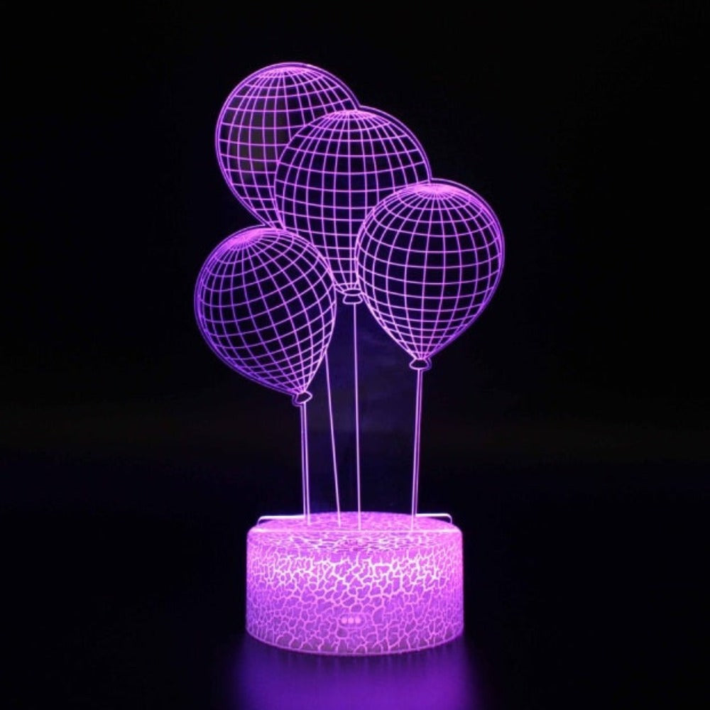 3D Love Changing Color Lights Acrylic Lamp Illusion (18 Designs)