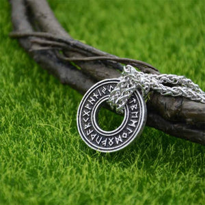 Viking Dragon Pagan Futhark Runic Compass Pendant Amulet Necklace (20 Styles)