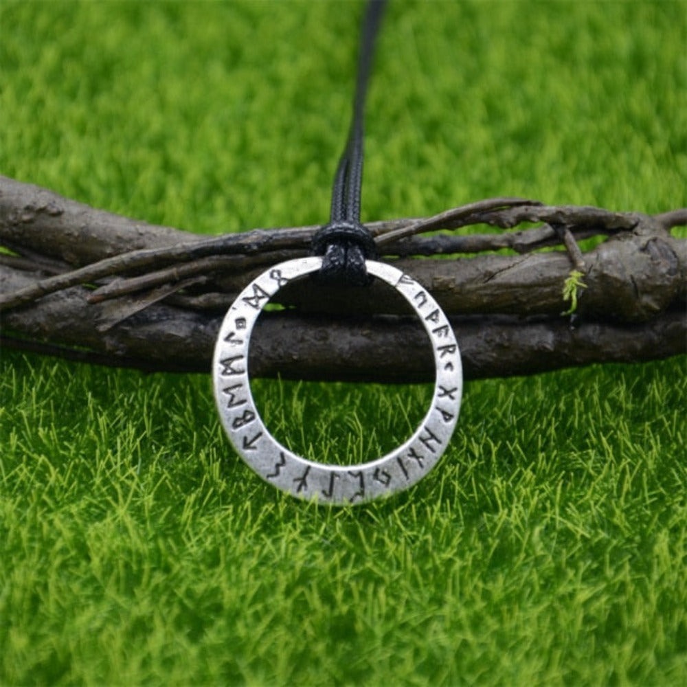 Viking Dragon Pagan Futhark Runic Compass Pendant Amulet Necklace (20 Styles)