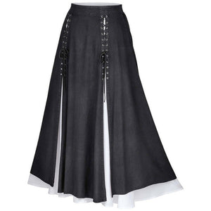 Renaissance Vintage Lace Up Maxi Skirt (4 Colors) S-5XL