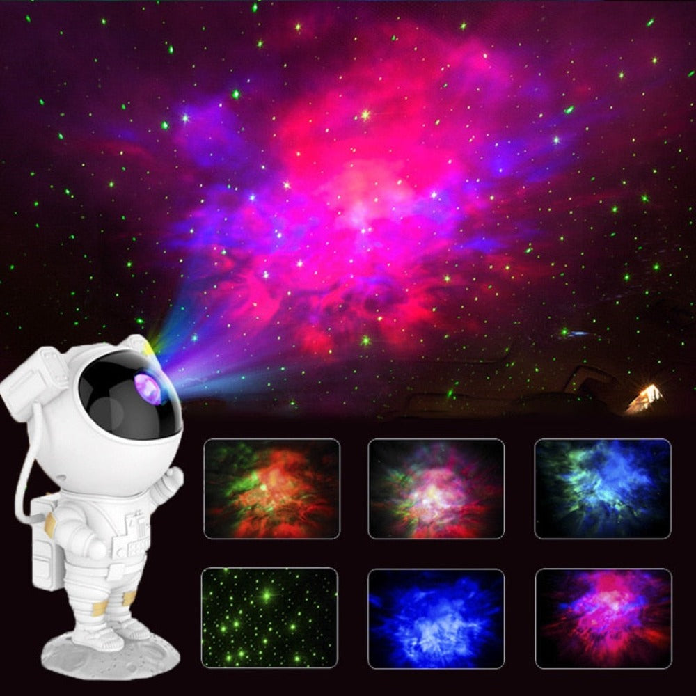 Astronaut Starry Sky Galaxy Projector USB Powered Multi Color w/Remote Control