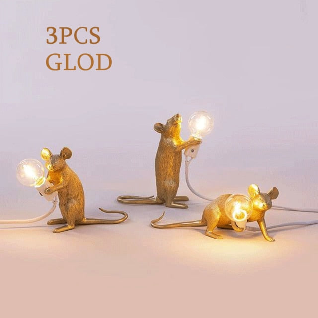 Nordic Curious Mouse Lamp (12 Styles) 3 Colors