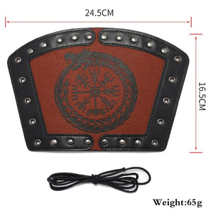 1PC Viking Medieval Leather Armor Gauntlet (4 Styles) Wolf Compass