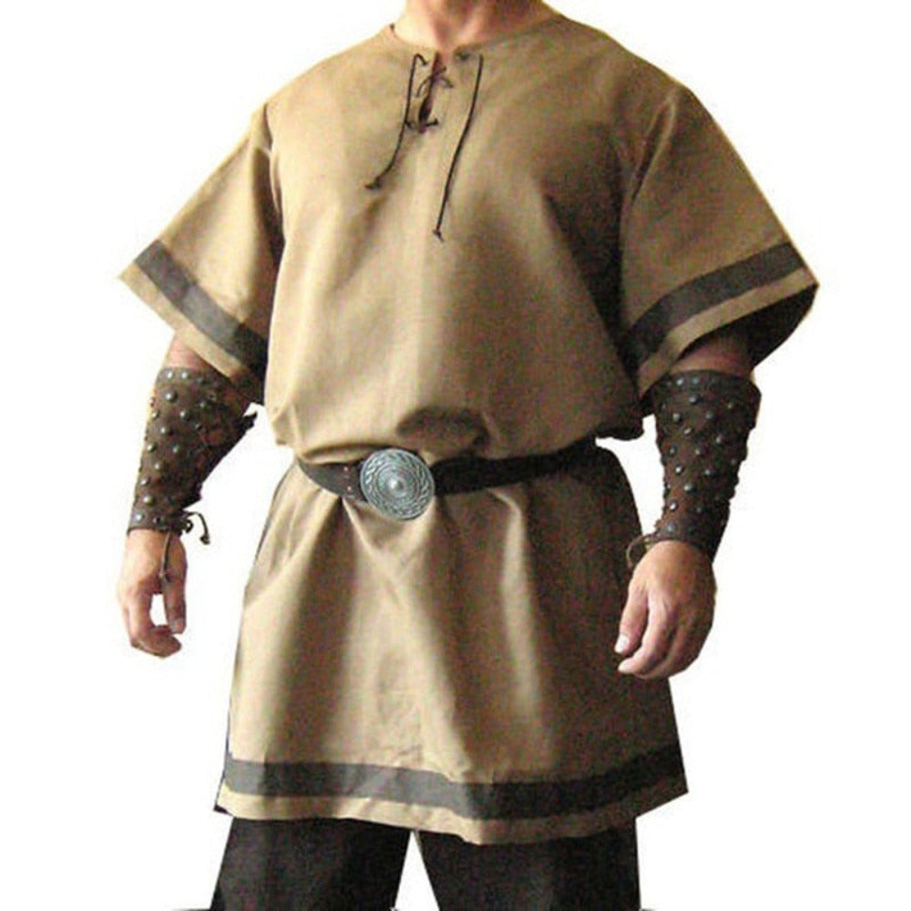 Viking Renaissance Knight Tunic Short Sleeve (4 Colors) S - 5XL