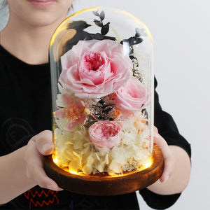 Immortal Enchanted Preserved Rose Glass Display Bouquet (22 Styles)