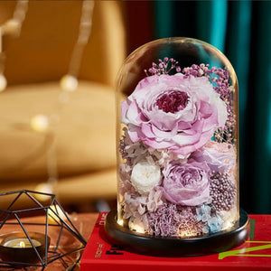 Immortal Enchanted Preserved Rose Glass Display Bouquet (22 Styles)