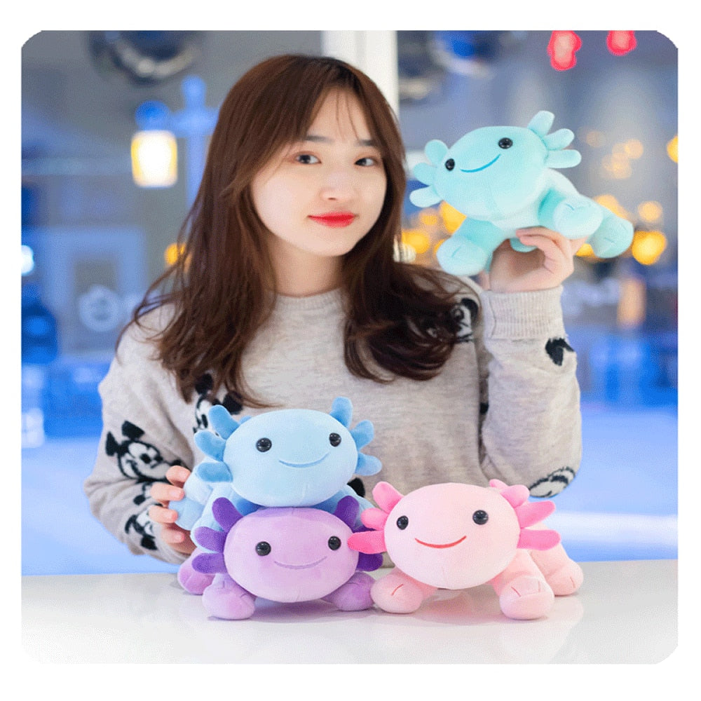 Axolotl Pillow Plush Stuffed Animal (7 Colors) 2 Styles 25-35cm