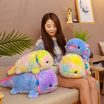 Axolotl Pillow Plush Stuffed Animal (2 Colors) 2 Sizes 40 or 55cm