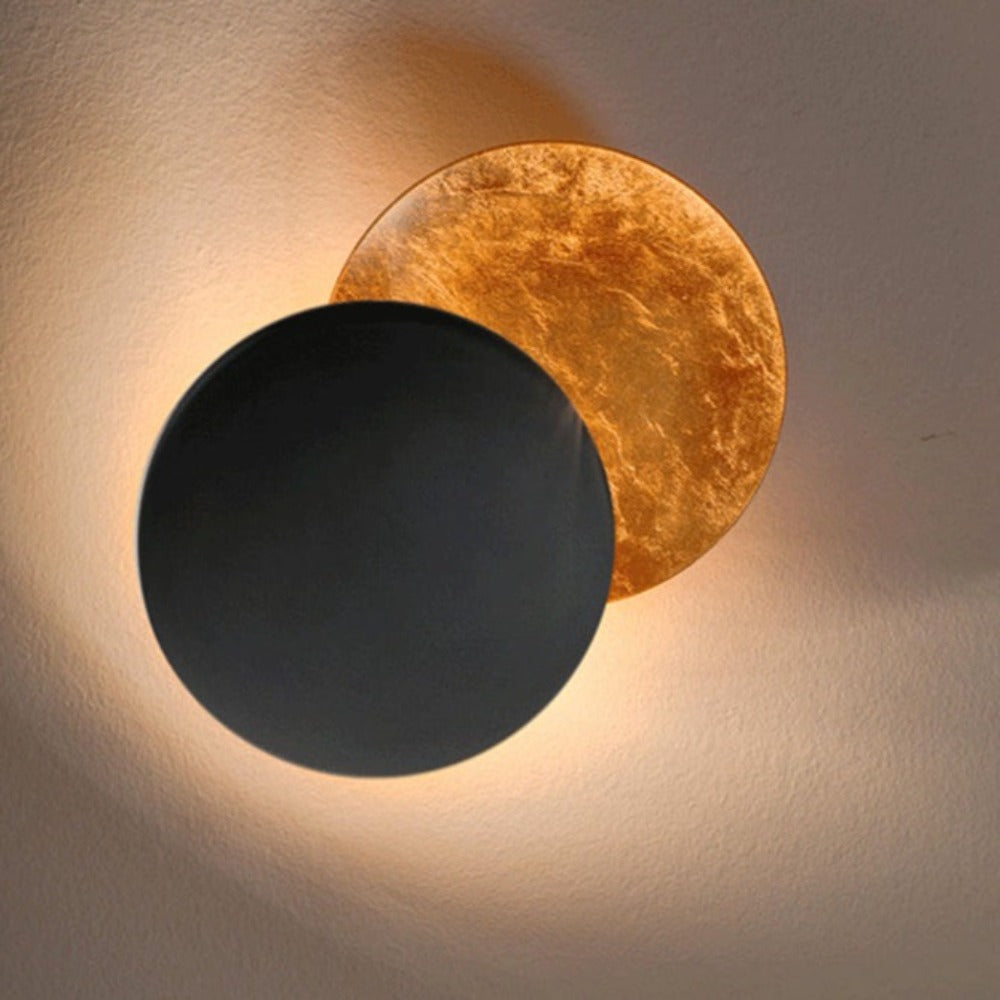 LED Eclipse 3D Moon Metallic Wall Lamp (6 Colors) 20cm -25cm 360 Rotating