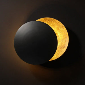 LED Eclipse 3D Moon Metallic Wall Lamp (6 Colors) 20cm -25cm 360 Rotating