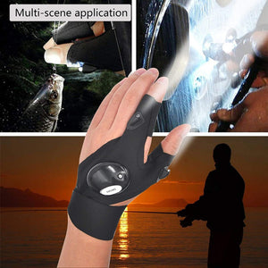 Flashlight Fishing Gloves LED Waterproof Torch Outdoor Camping Tools Best Gift Shoppers