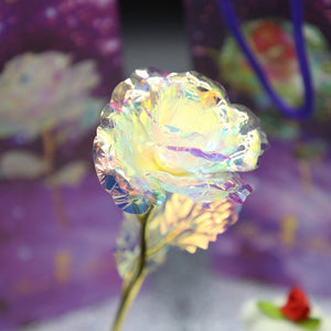 24k "Galaxy" Gold Rose Love With Display Stand and Bear (8 Colors)