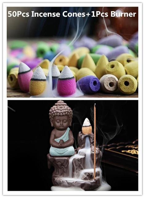 Mystic Monk Down Flow Draft Incense Burner (6 Colors)