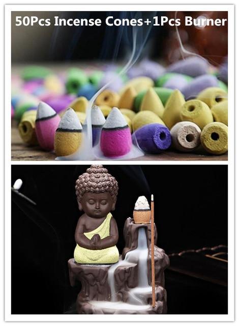 Mystic Monk Down Flow Draft Incense Burner (6 Colors)
