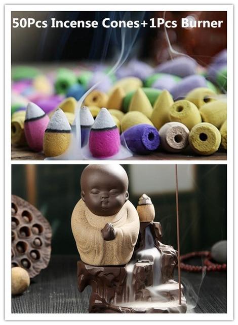 Mystic Monk Down Flow Draft Incense Burner (6 Colors)