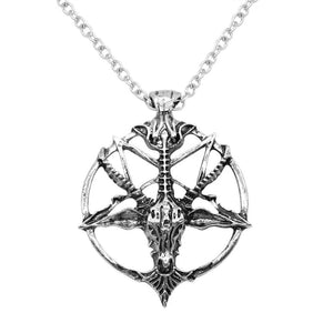 Pentagram Goat Head Necklace