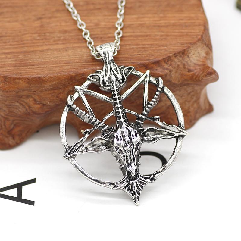 Pentagram Goat Head Necklace