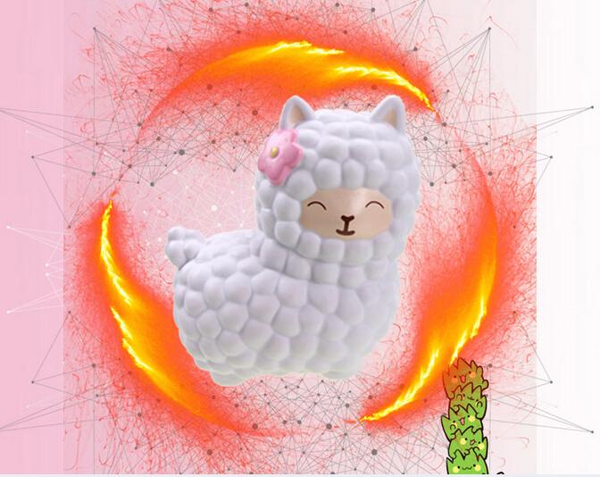 Jumbo Kawaii Alpaca Squishy (2 Colors Blue & White)