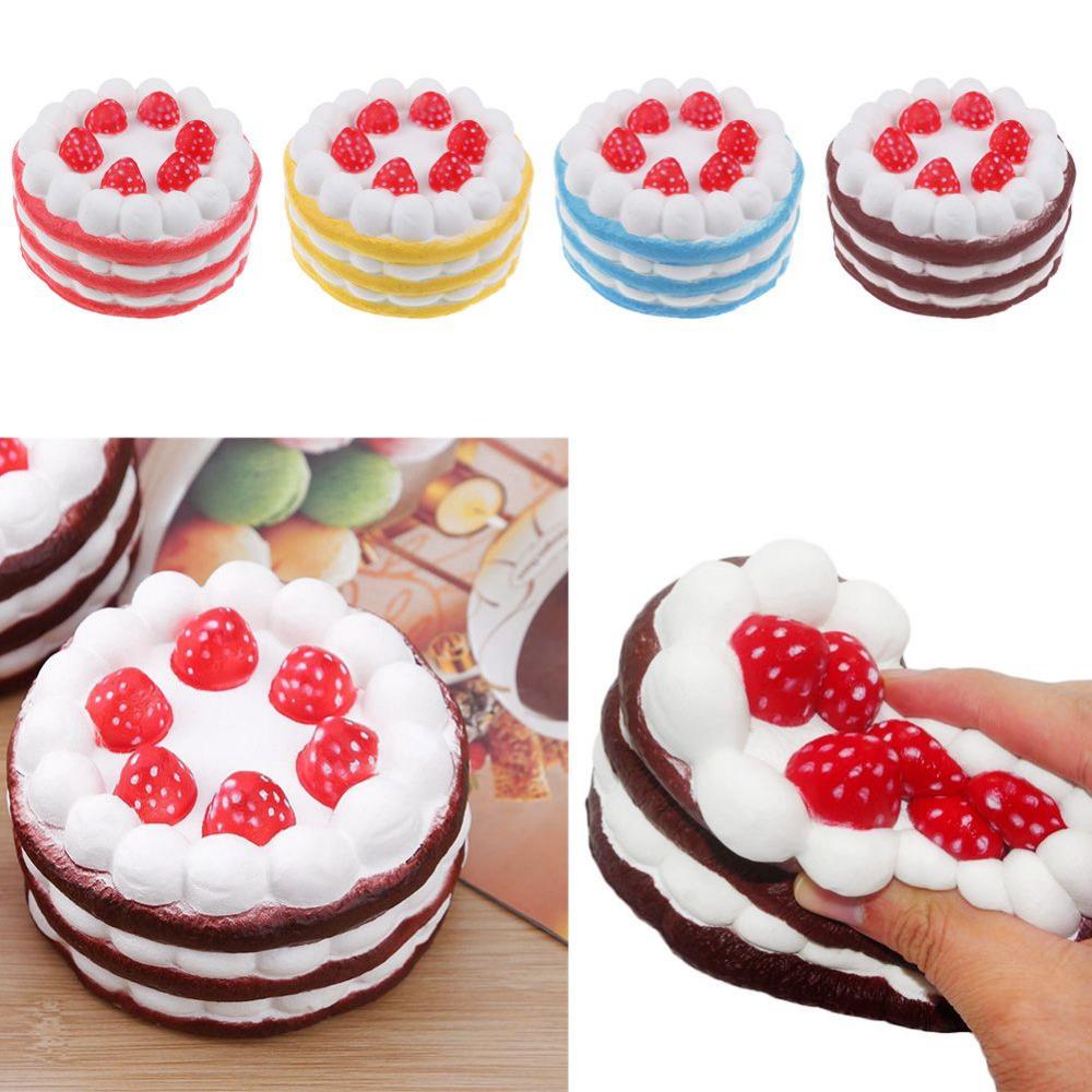 Jumbo Strawberry Cake Squishy (4 Colors)