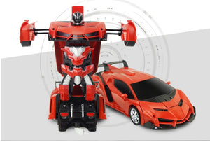 Remote Control Robot One Button Transformation Car Toy (5 Colors)