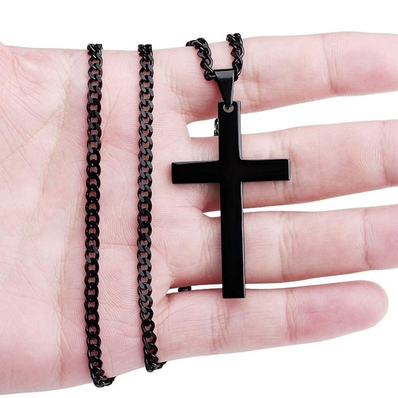 Vintage Stainless Steel Cross Necklace
