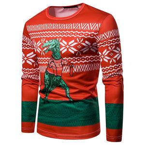 T-Rex Ugly Christmas Sweater Long Sleeve T-Shirt
