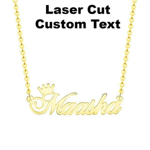 Custom Laser Cut Royal Crown Necklace